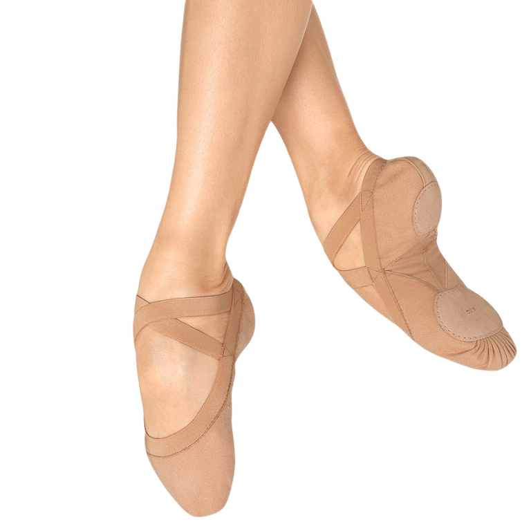 Bloch Pro Elastic S0621l Flesh Hautfarbenes Ballettschläppchen Leinen 01