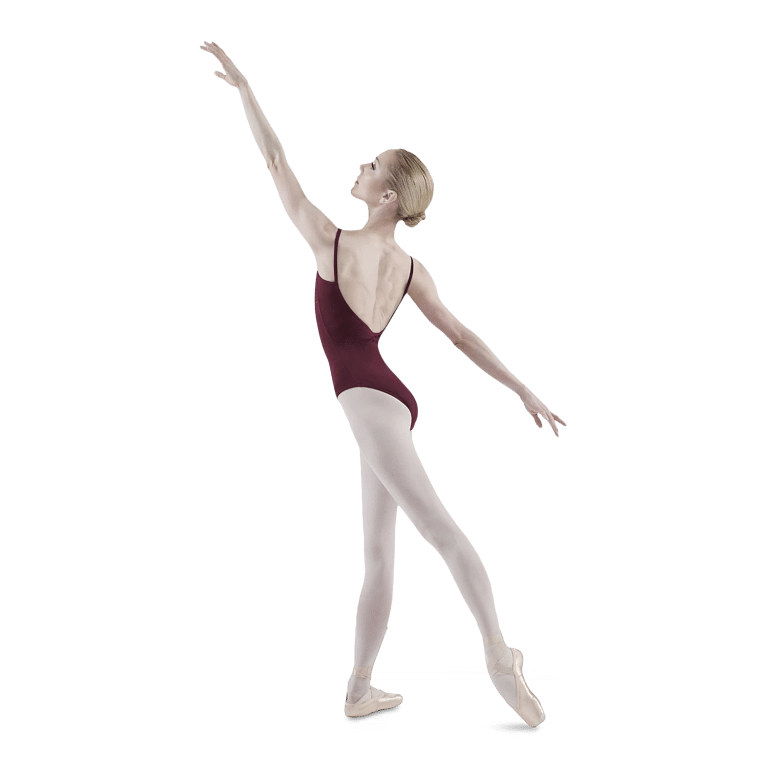 Bloch Royal L5417 Burgundy Ballettbody Tiefer Rücken Weinrot 02