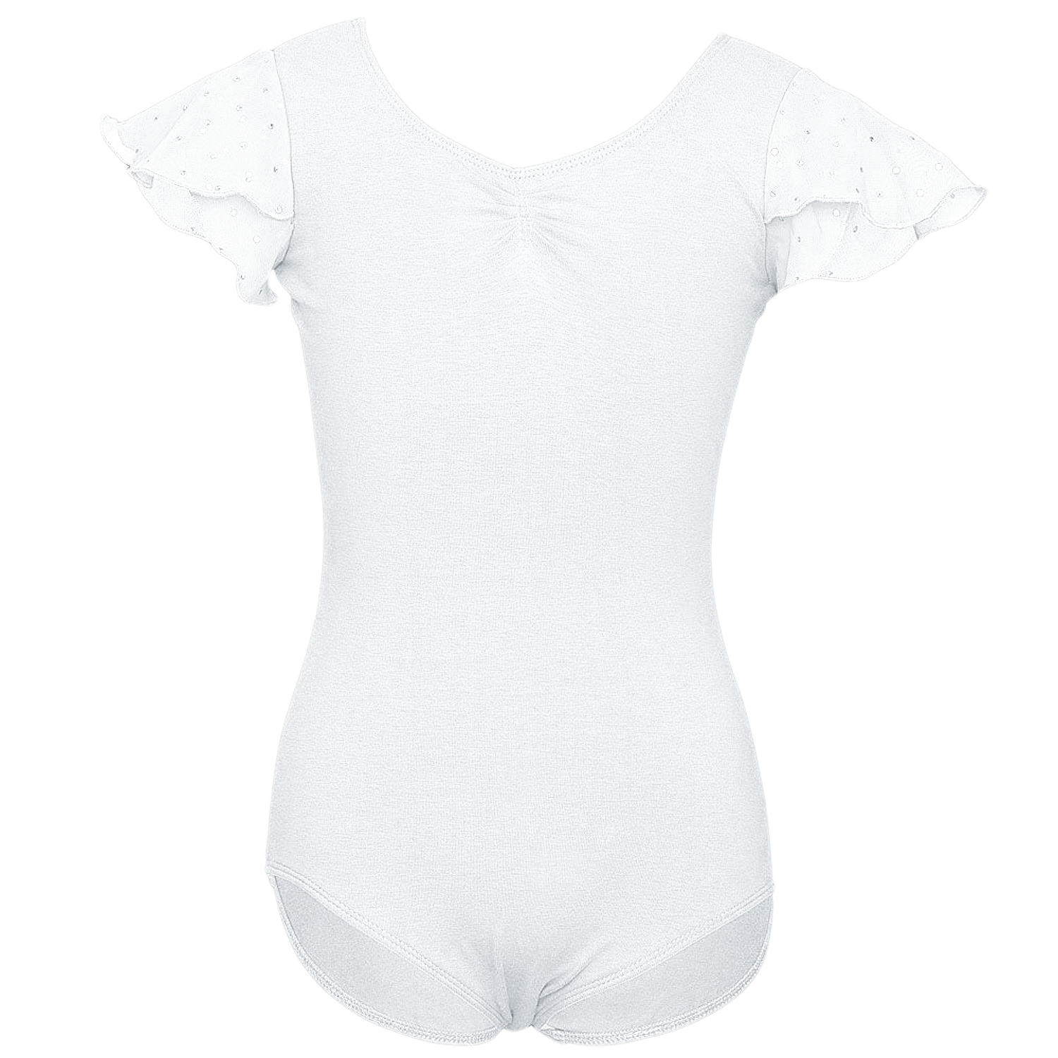 Bloch Scarlet Cl3732 White Kindertrikot Mit Fluegelaermeln Weiß&amp;nbsp;02