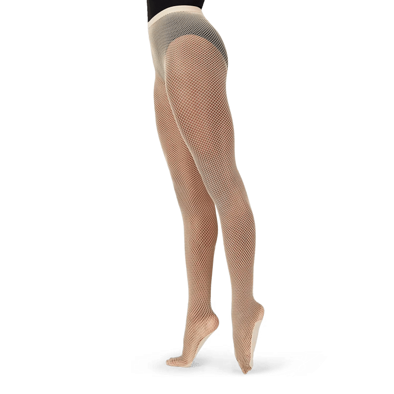 Capezio 3000 Porcelain Netzstrumpfhose Mit Fuß Heller Hautton 01