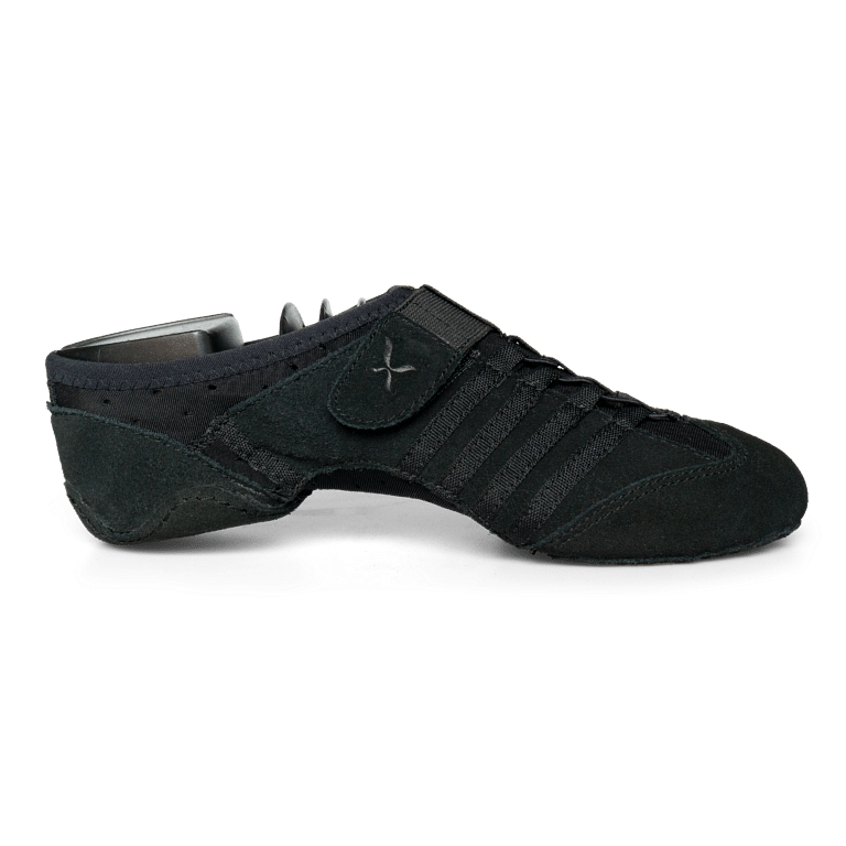 Capezio Jag Pp16 Black Schwarzer Jazzsneaker Ledersohle 01