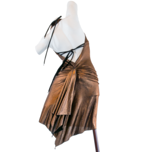 Claudia Heinrig Carina Bronze Schwarz Wandelbares Metallic Kleid 02