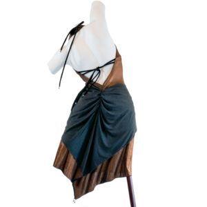 Claudia Heinrig Carina Bronze Schwarz Wandelbares Metallic Kleid 05