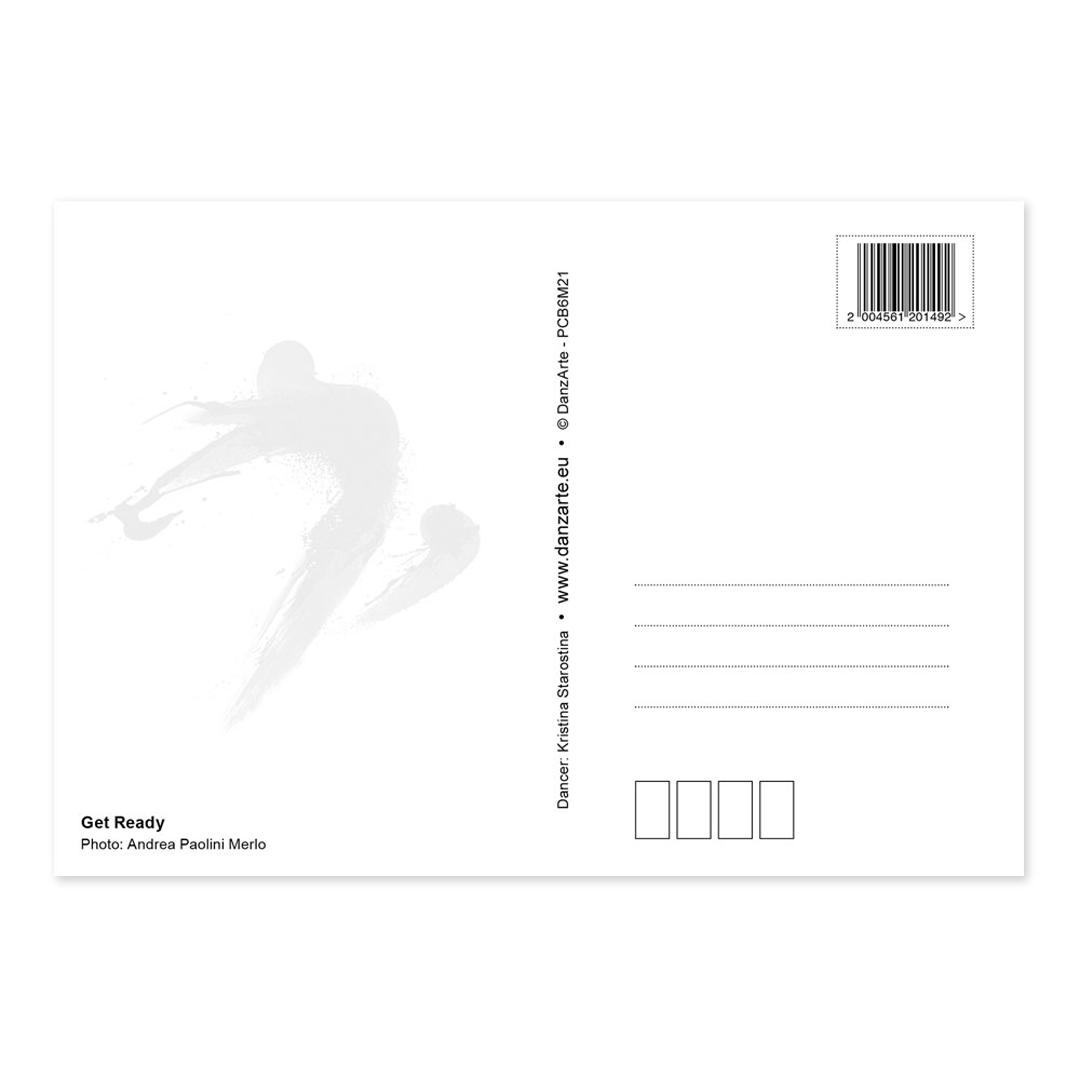 Danzarte Get Ready Postkarte Ballerina Spitzenschuhe 02