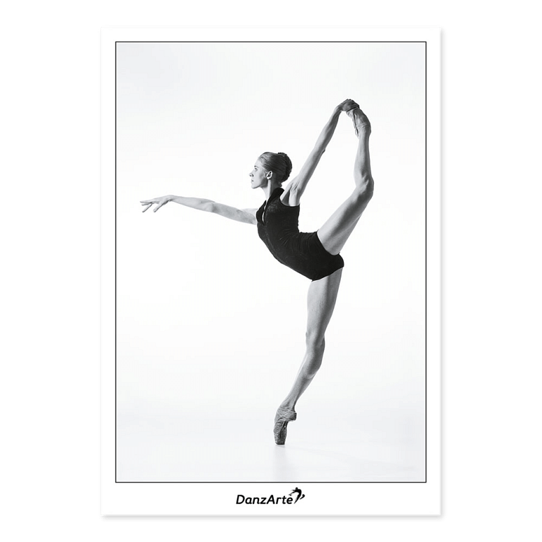 Danzarte Karte On Pointe Postkarte Sw Ballerina Motiv 01