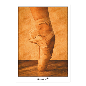Danzarte Pointed Nostalgische Ballett Postkarte 01