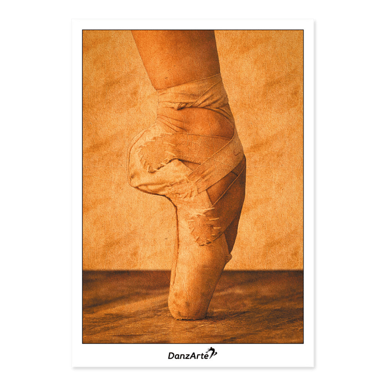 Danzarte Pointed Nostalgische Ballett Postkarte 01