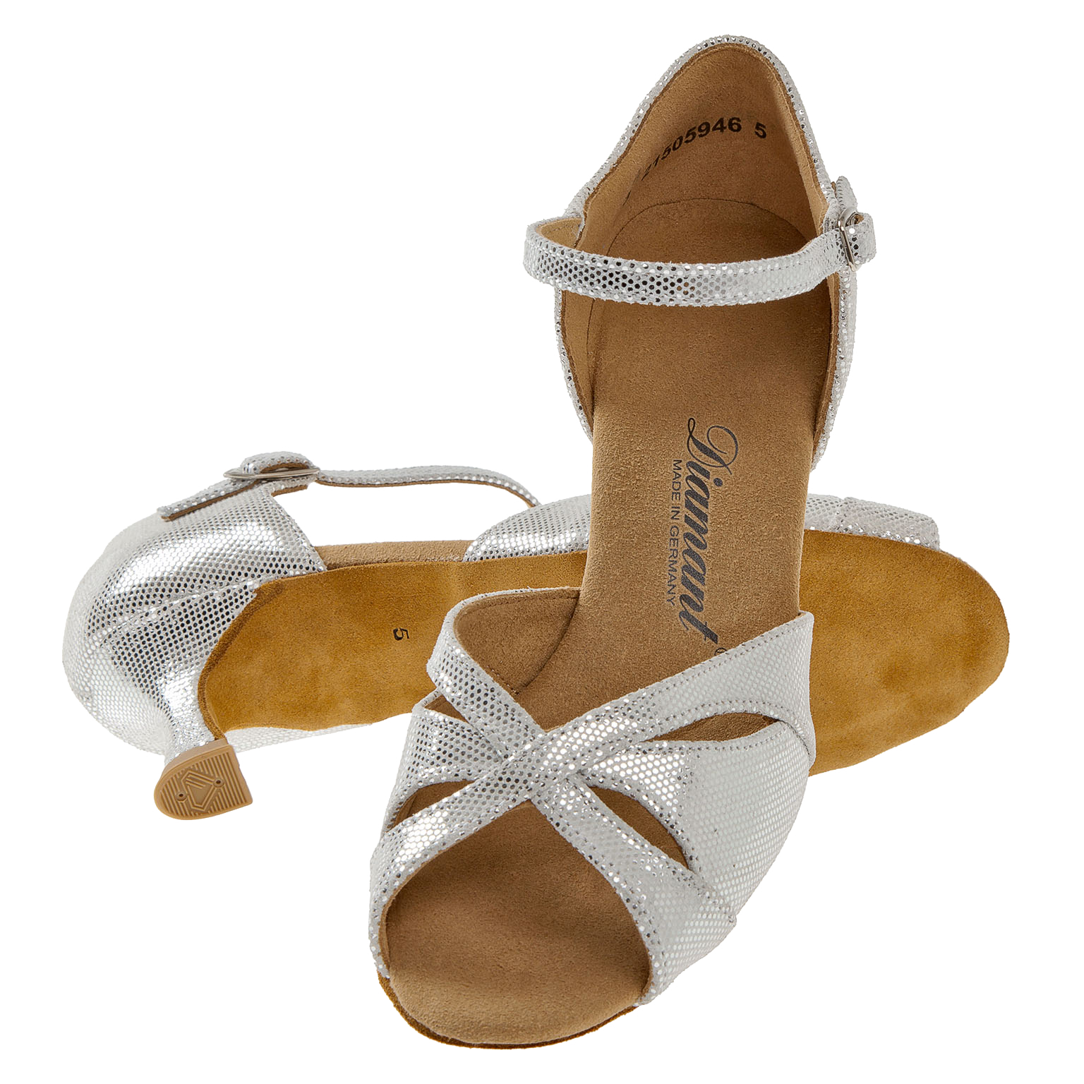 Diamant 144 077 246 Tanzschuhe Silber 5 Cm Absatz 06