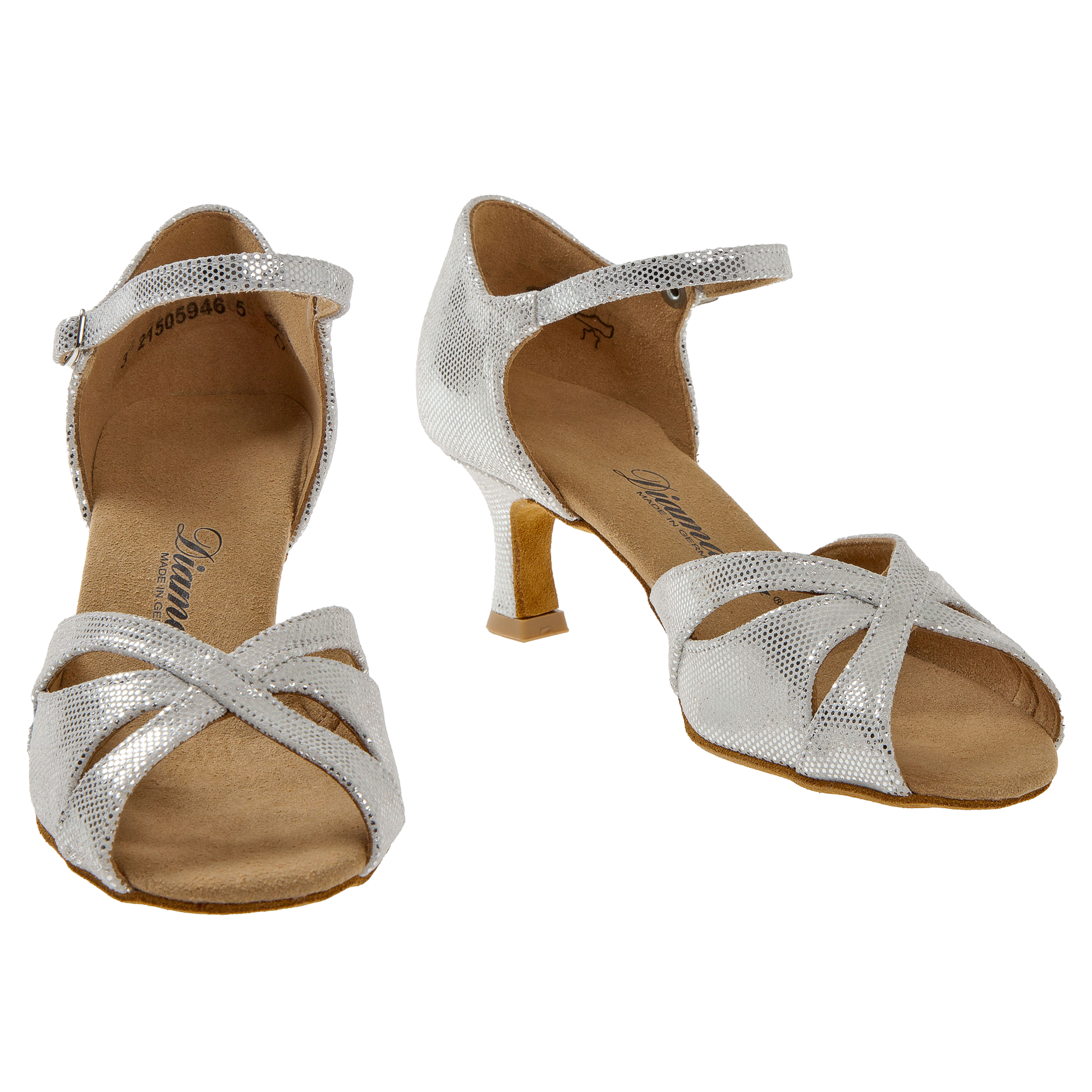Diamant 144 077 246 Tanzschuhe Silber 5 Cm Absatz 07