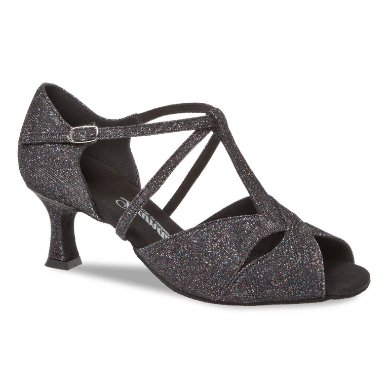 Diamant 182 077 511 Tanz Sandale Schwarz Glitzer 01