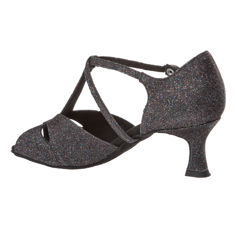 Diamant 182 077 511 Tanz Sandale Schwarz Glitzer 02