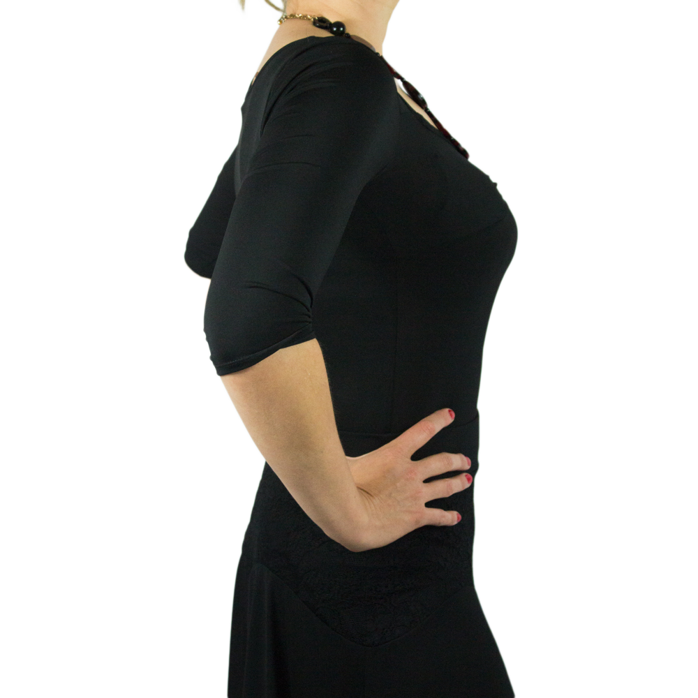 Gantle Carna Nero Dreiviertel Arm Schwarz Schrittverschluss 03