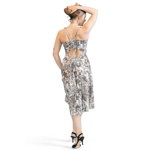 Gantle Discordia Bis Marrone Braun Weißes Tanzkleid Mit Blumenmuster 03