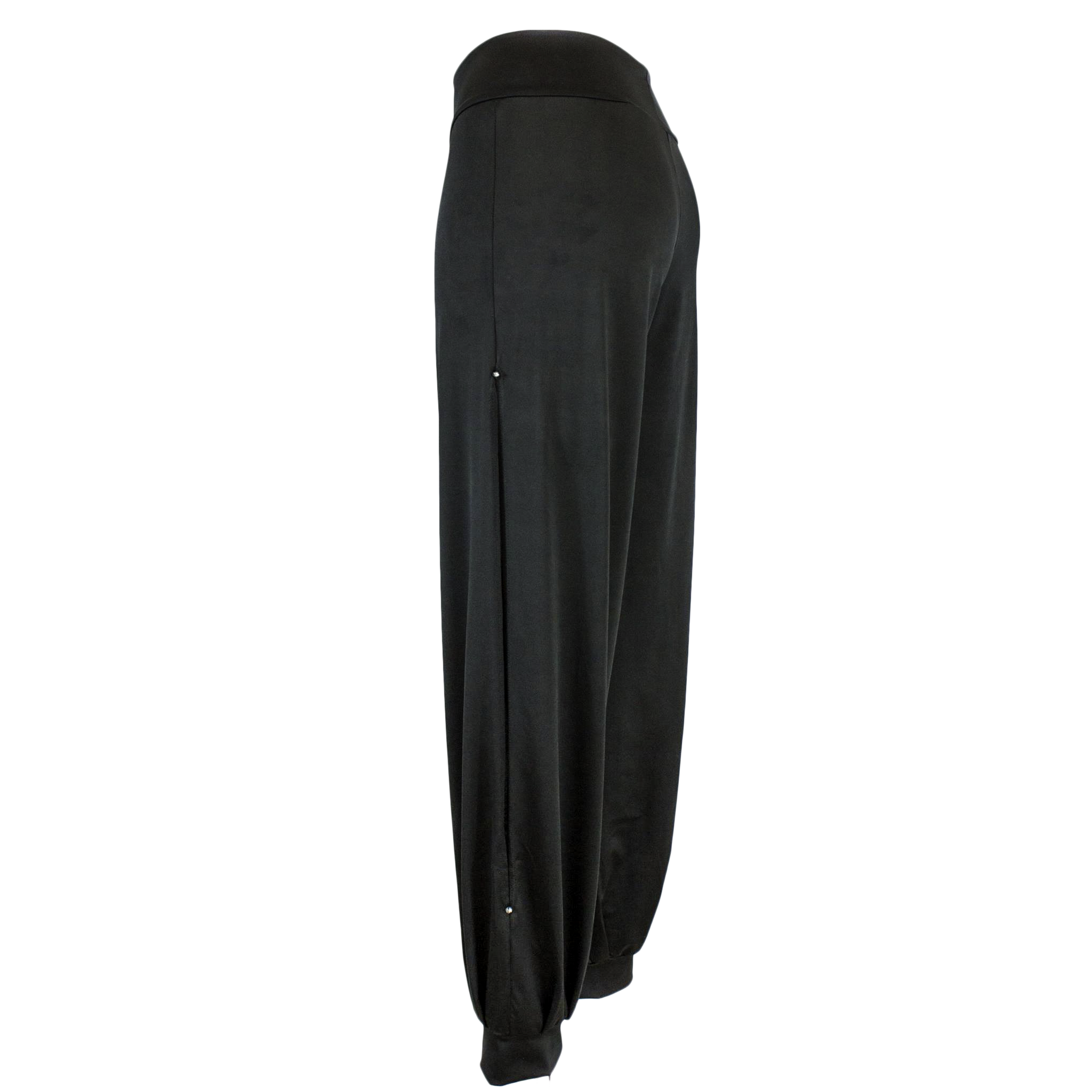 Gantle Nox Schwarz Tangohose Mit Schlitz 04