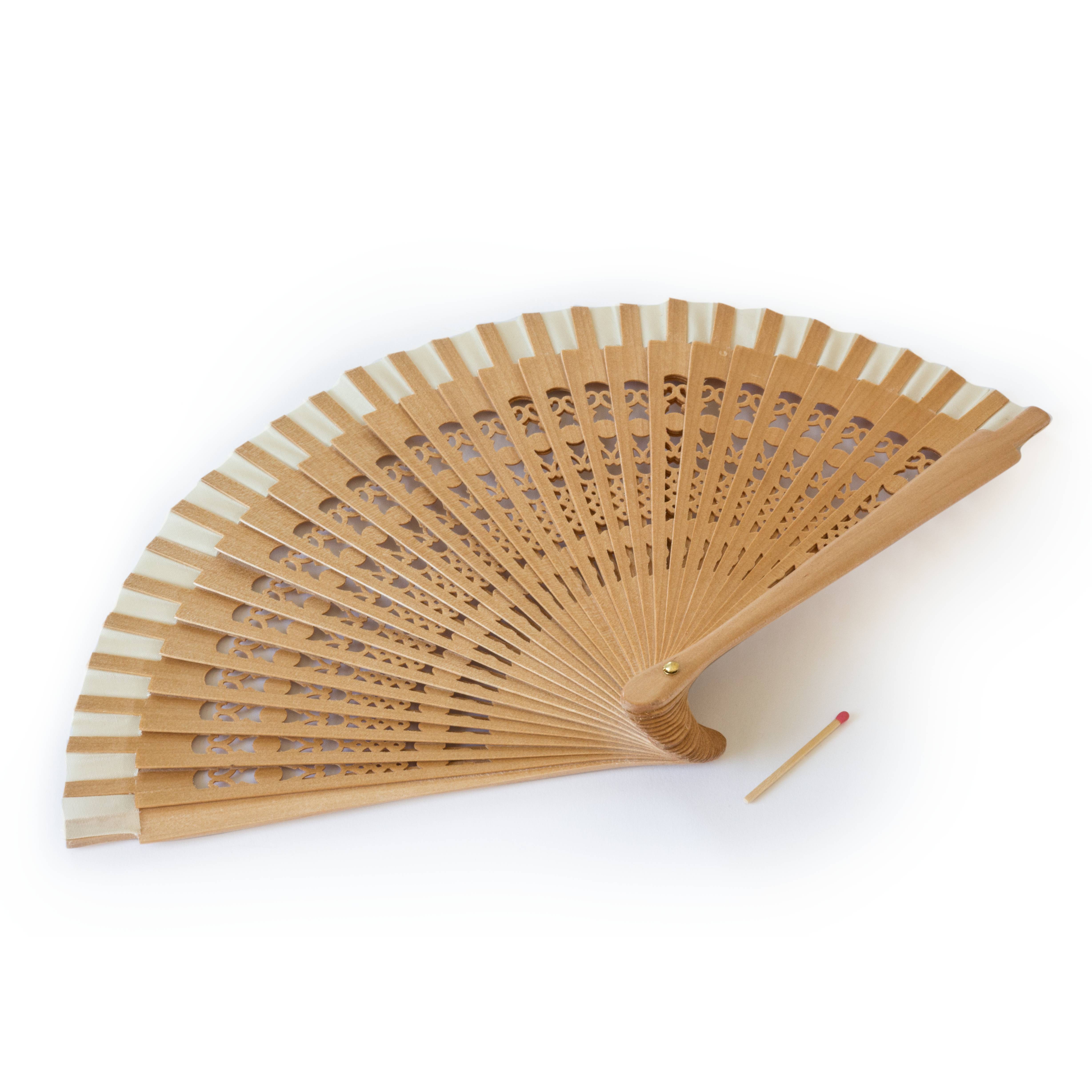 Handfaecher Ornament Holz Natur&amp;nbsp;Lack