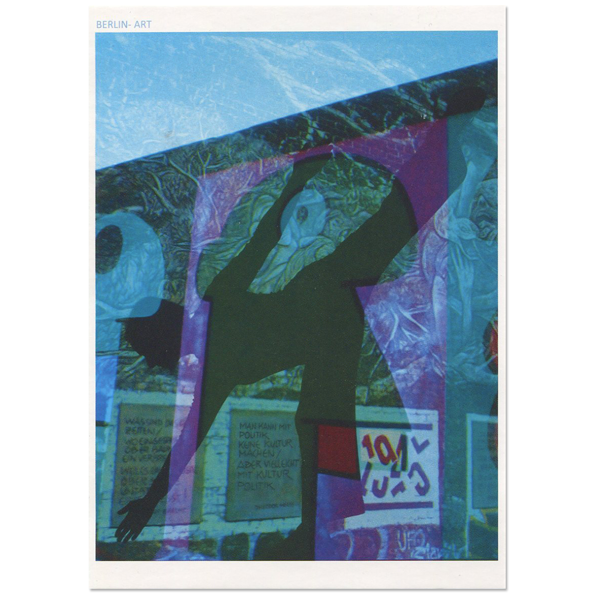 Heike Bartsch Tänzerin Vor East Side Gallery P52 Kunstpostkarte Spiel Mit Reflektionen Farbfoto 01