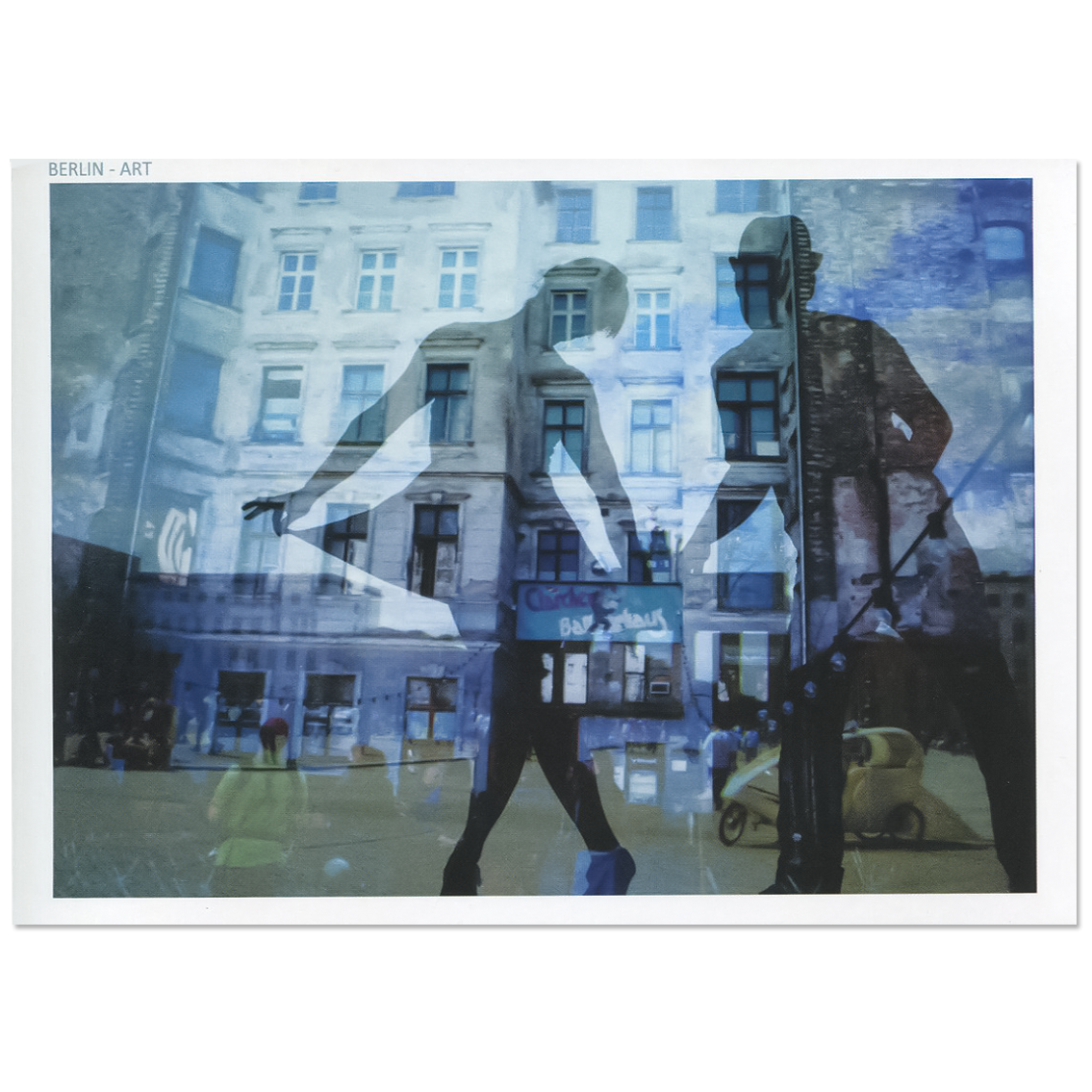Heike Bartsch Tanzendes Paar Vor Ballhaus P4 Kunstpostkarte Spiel Mit Reflektionen Farbfoto 01