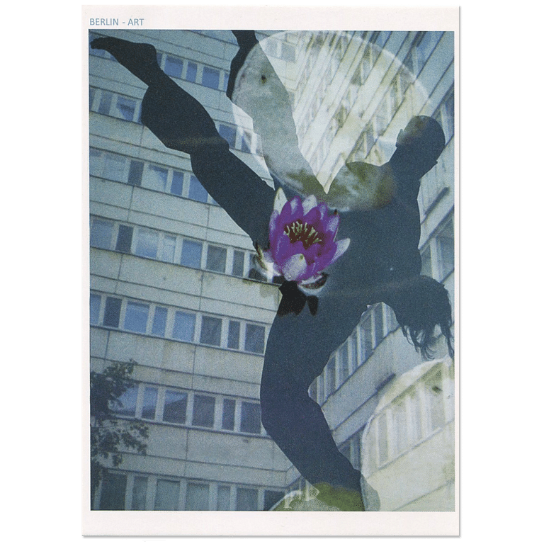 Heike Bartsch Tanzpaar Vor Hochhaus P45 Kunstpostkarte Spiel Mit Reflektionen Farbfoto 01