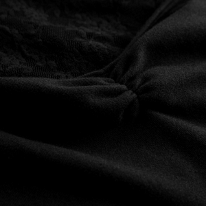 Intermezzo 31125 Bodyblondcor Black Schwarzer Spitzenbody Cap Sleeves 04