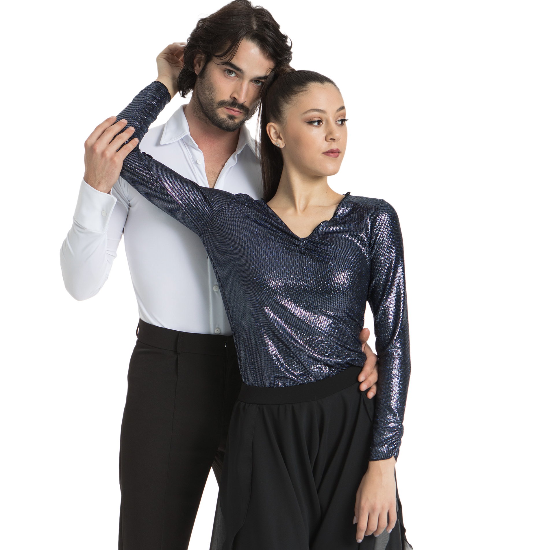Intermezzo 6548 Glitzer Top Dunkelblau
