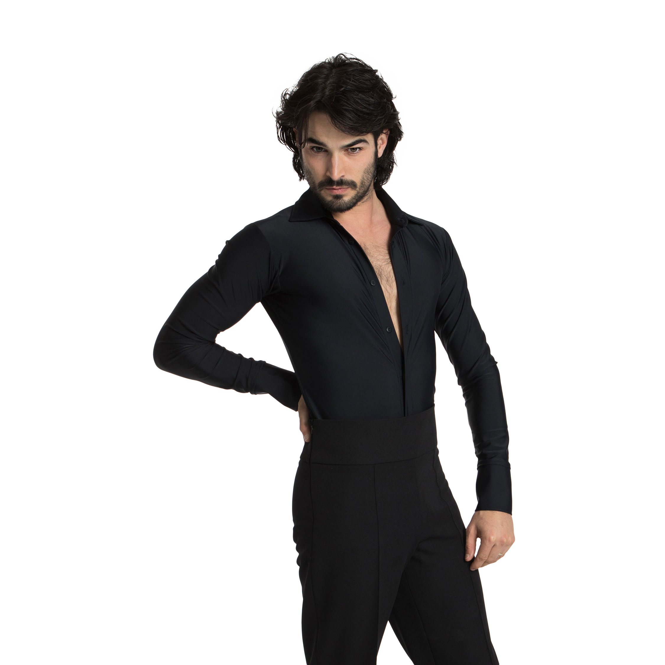 Intermezzo Bodycamil 31077 Black Schwarzer Hemdbody Für Herren 03