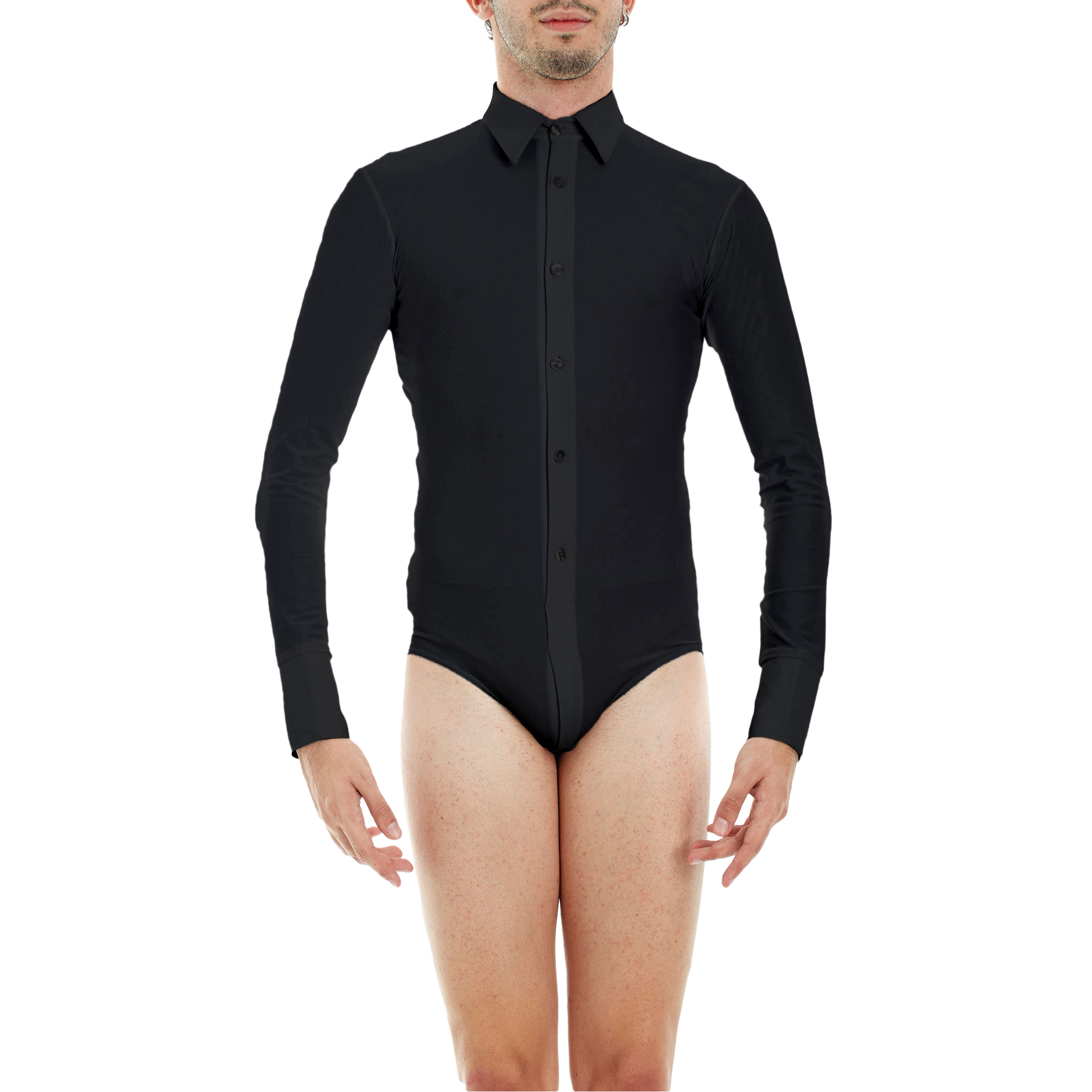 Intermezzo Bodycamil 31077 Black Schwarzer Hemdbody Für Herren 04