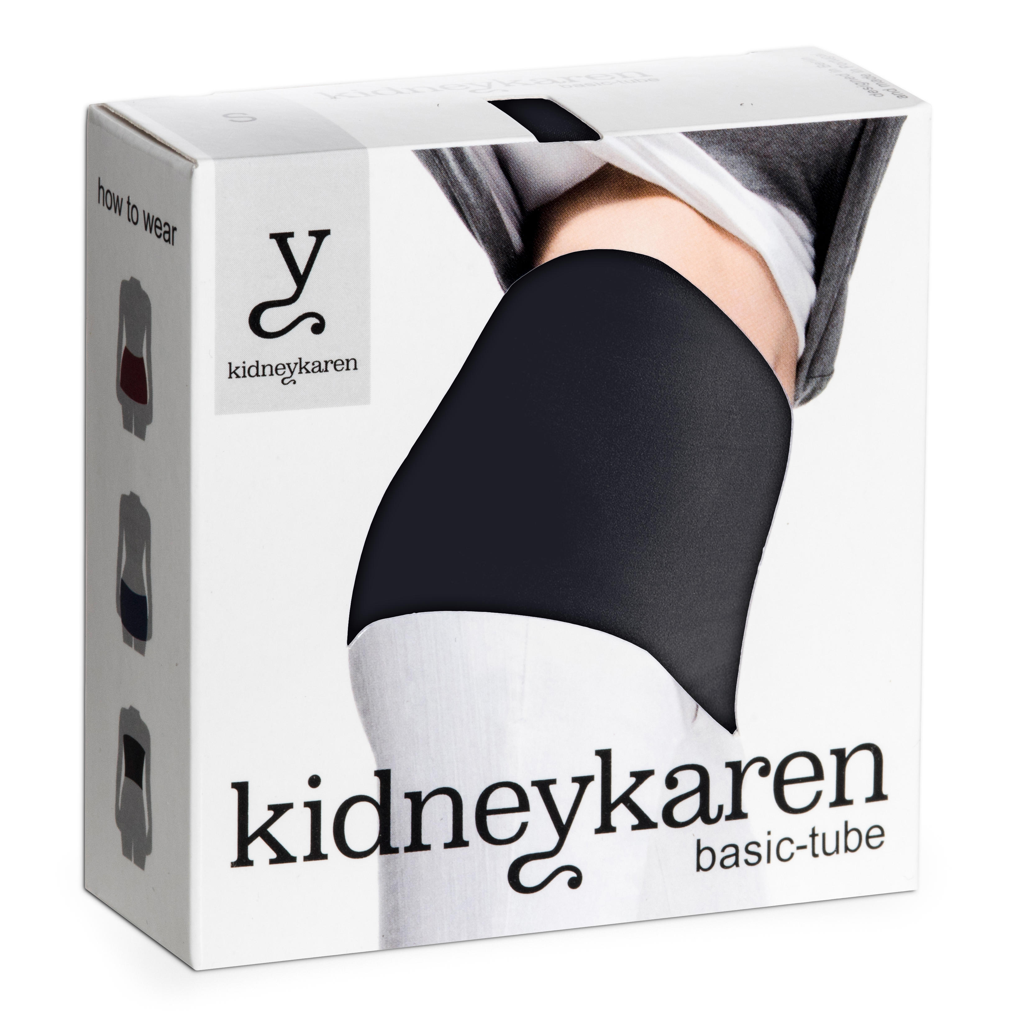Kidneykaren Basic Tube Black Elastisches Bauchband Schwarz 05