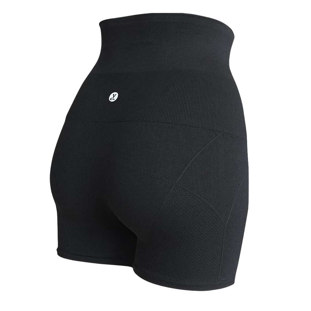 Kidneykaren Yoga Shorty High Waist Shorts Schwarz 01