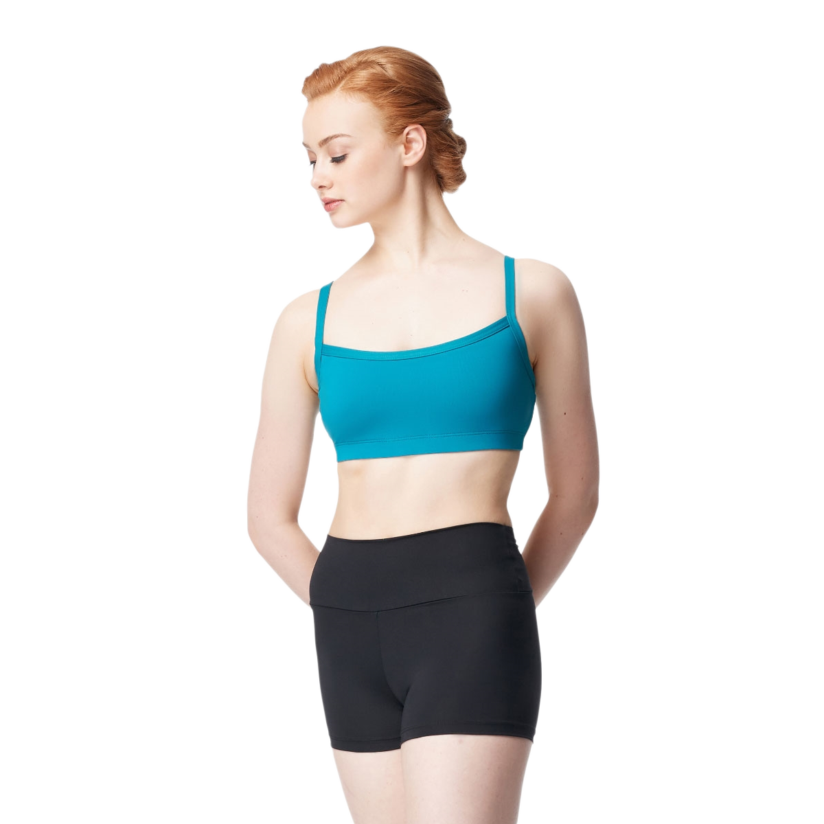 Lulli Diamanta Lub395 Black High Waist Shorts Schwarz 01