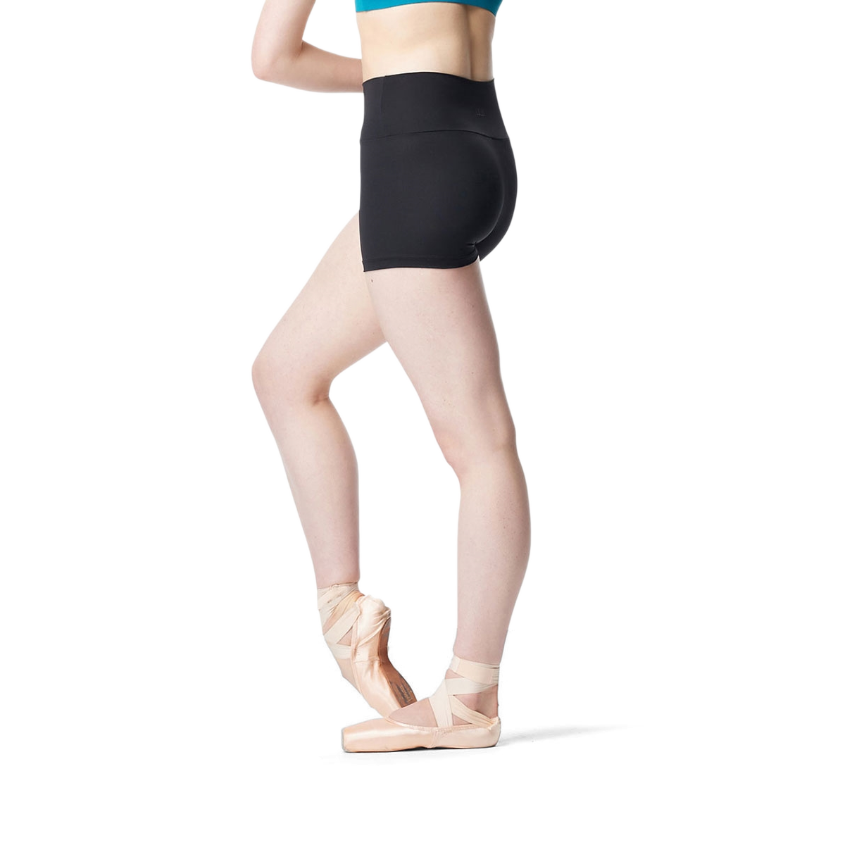 Lulli Diamanta Lub395 Black High Waist Shorts Schwarz 04