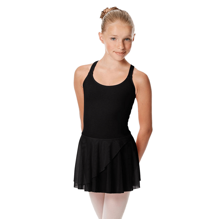 Lulli Linda Cal109c Black Mädchen Ballettkleid Mit Trägern Schwarz 01