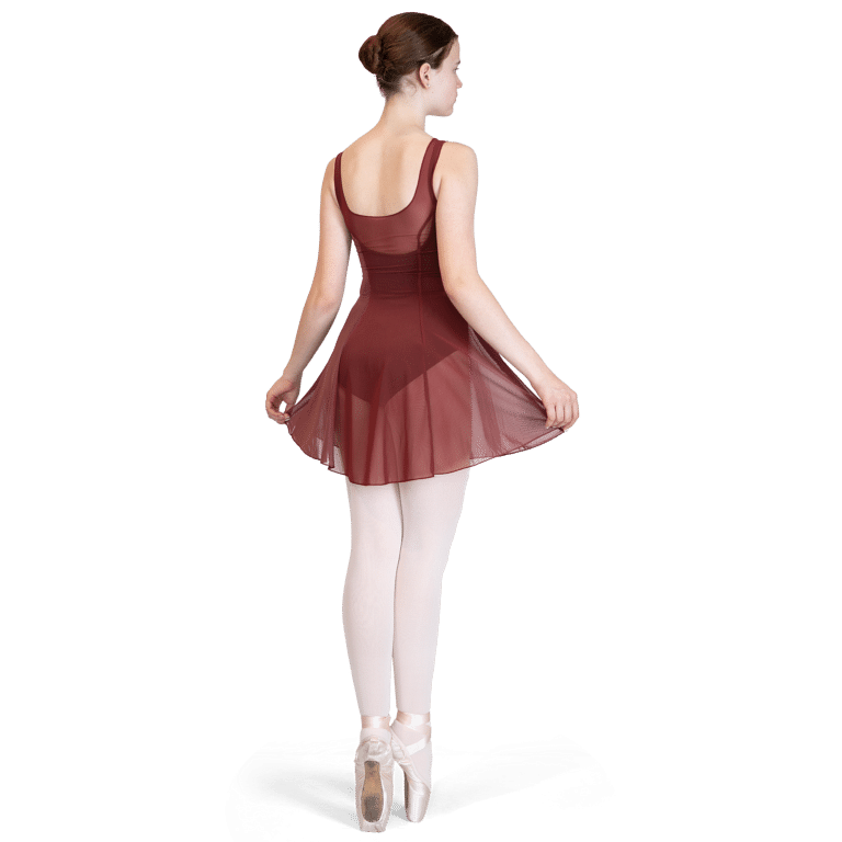 Lulli Lub257 Gabriella Burgundy Überkleid Aus Elastischem Tüll Bordeaux 02