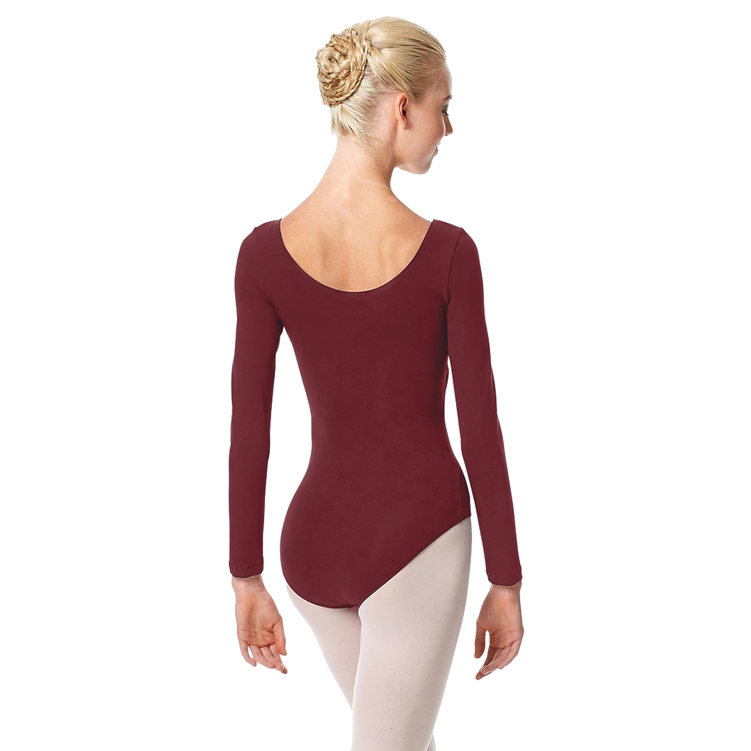 Lulli Martha Langarm Body Baumwolle Bordeaux 02