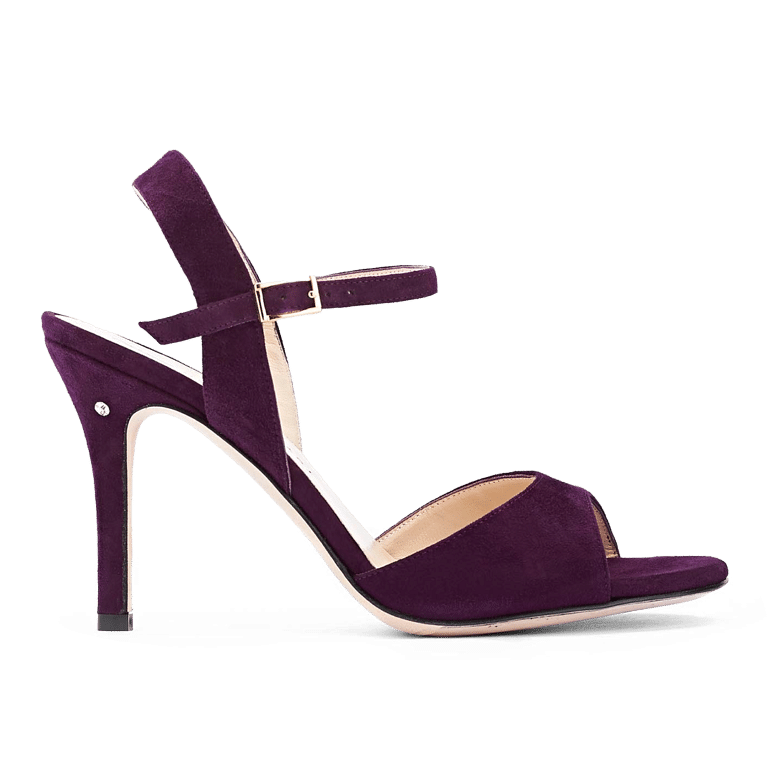 Madame Pivot Chantal Violet Suede Klassische Tanz Sandale Lila Wildleder 02
