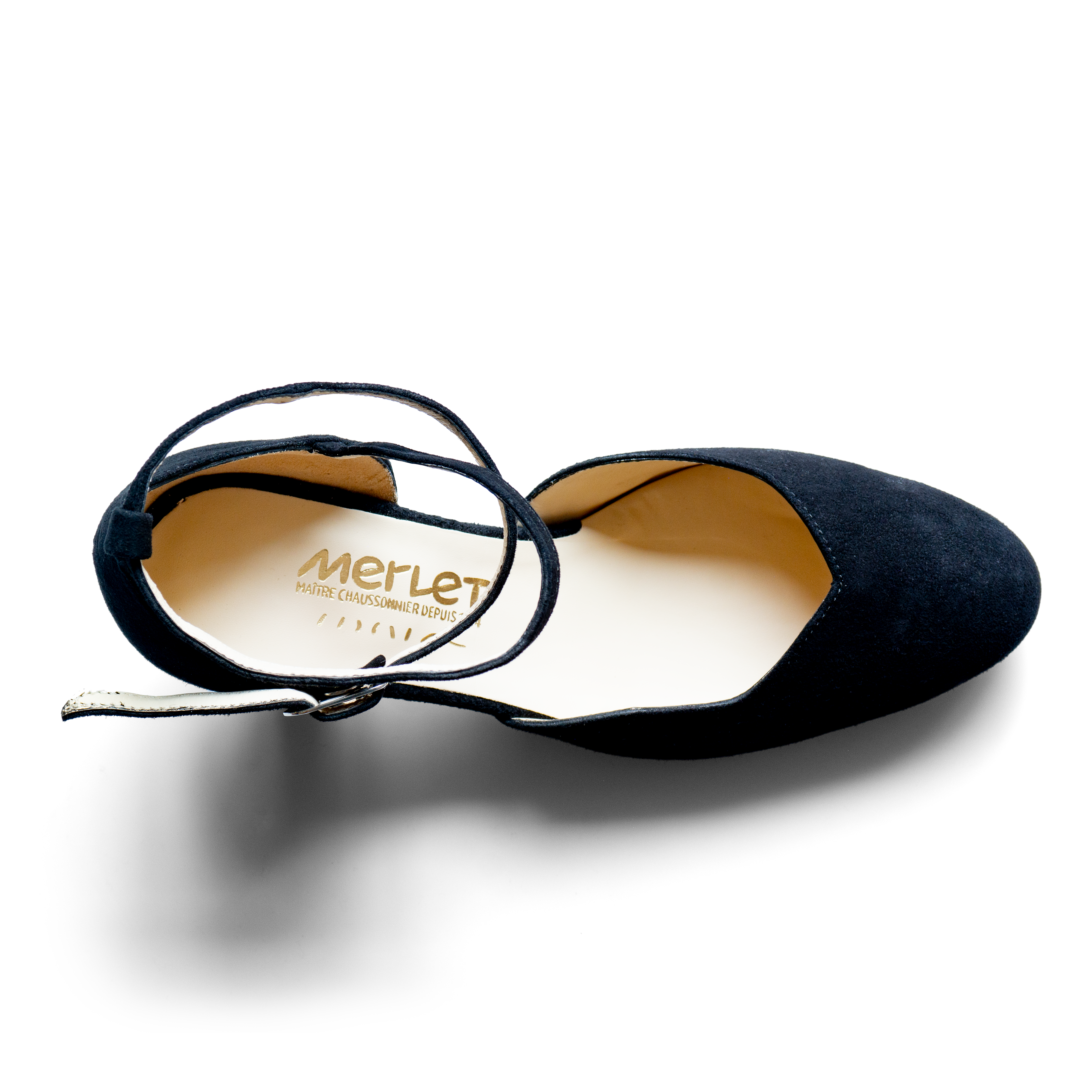 Merlet Badras 1404 Wildleder Tanzschuh Kleiner Absatz 07