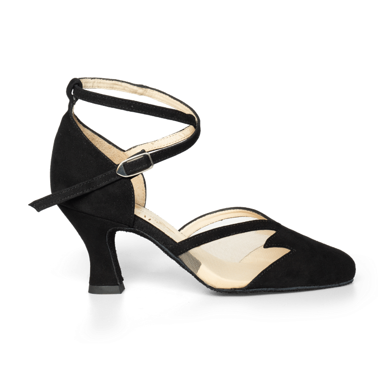 Merlet Cholet Noir Damen Tanzschuh Mit Fesselriemchen Schwarz 01