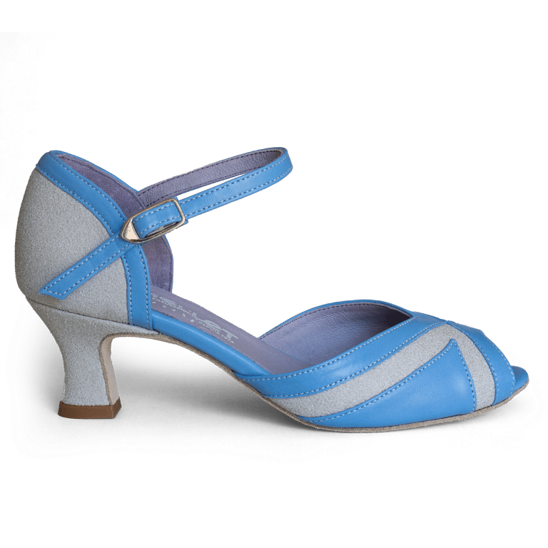 Merlet Kaly 1300 606 Tanzschuh Glitzernd Silber Hellblau 02