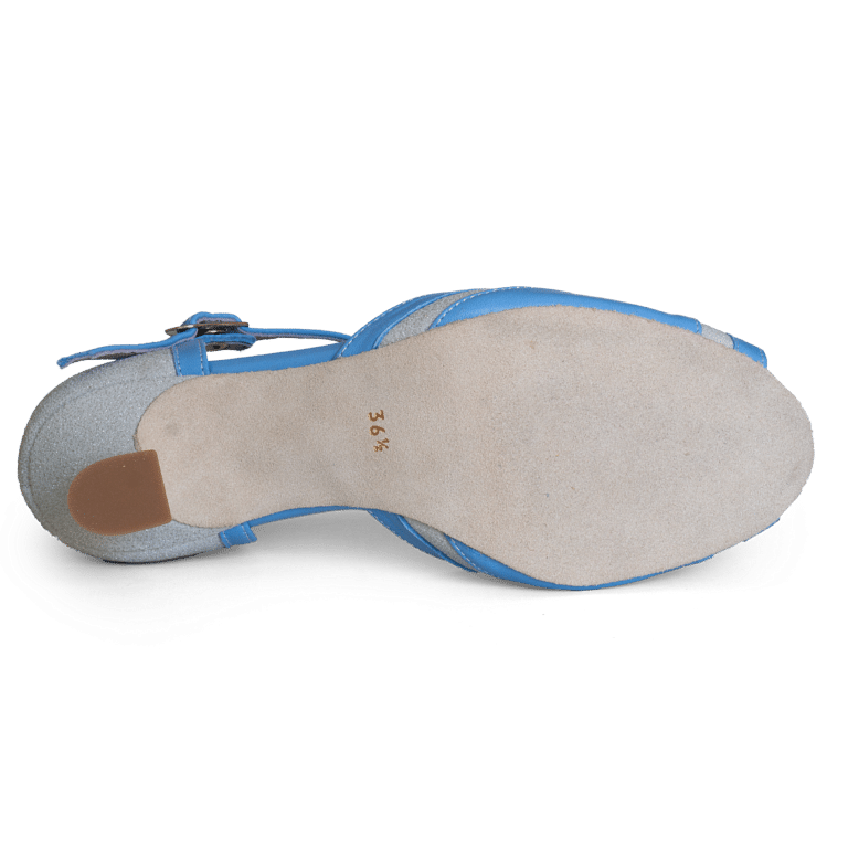 Merlet Kaly 1300 606 Tanzschuh Glitzernd Silber Hellblau 05