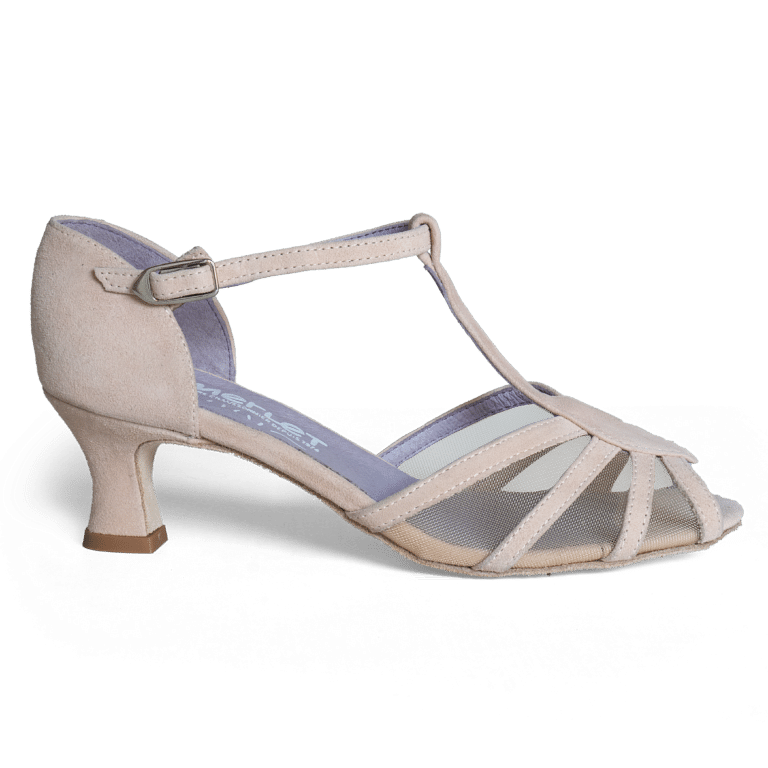 Merlet Karmina 1404 106 Beige Wildleder Tanzschuhe Hautfarben Hell 02