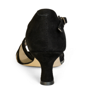 Merlet Karmina 1404sc 001 Flacher Wildleder Tanzschuh Schwarz Ledersohle 04