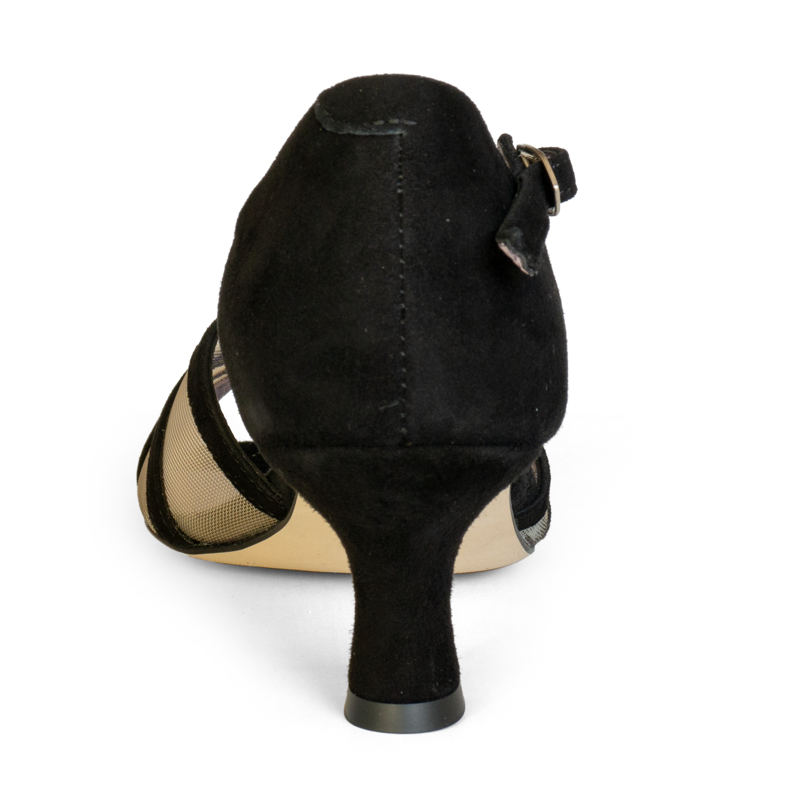 Merlet Karmina 1404sc 001 Flacher Wildleder Tanzschuh Schwarz Ledersohle 04