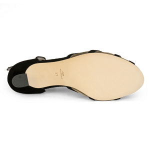 Merlet Karmina 1404sc 001 Flacher Wildleder Tanzschuh Schwarz Ledersohle 05