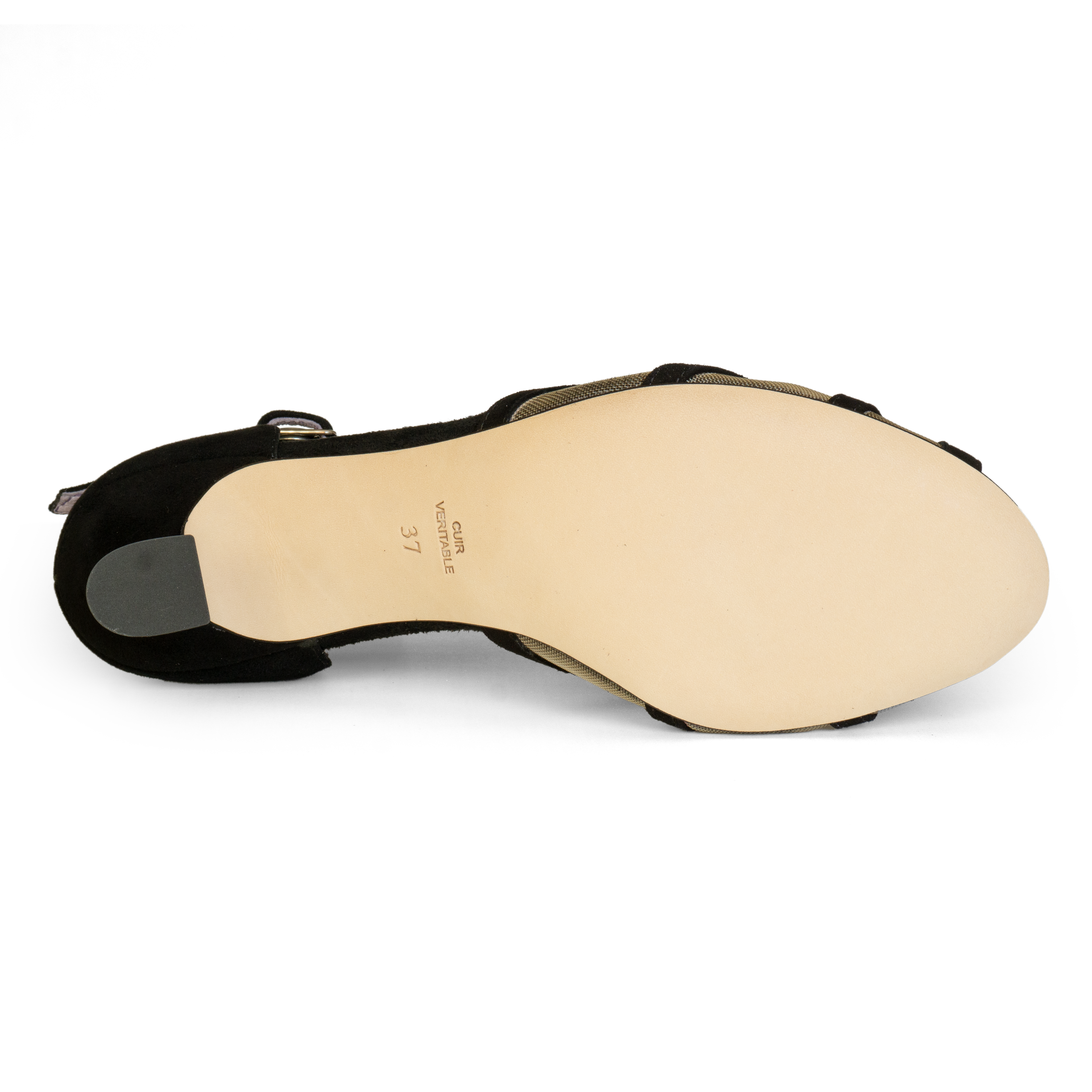 Merlet Karmina 1404sc 001 Flacher Wildleder Tanzschuh Schwarz Ledersohle 05