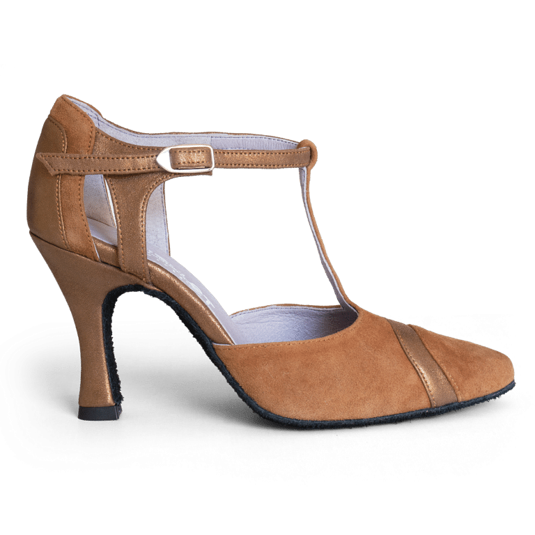 Merlet Luna 1404 130 Cognac Tanzschuh Vorne Geschlossen Braun 02