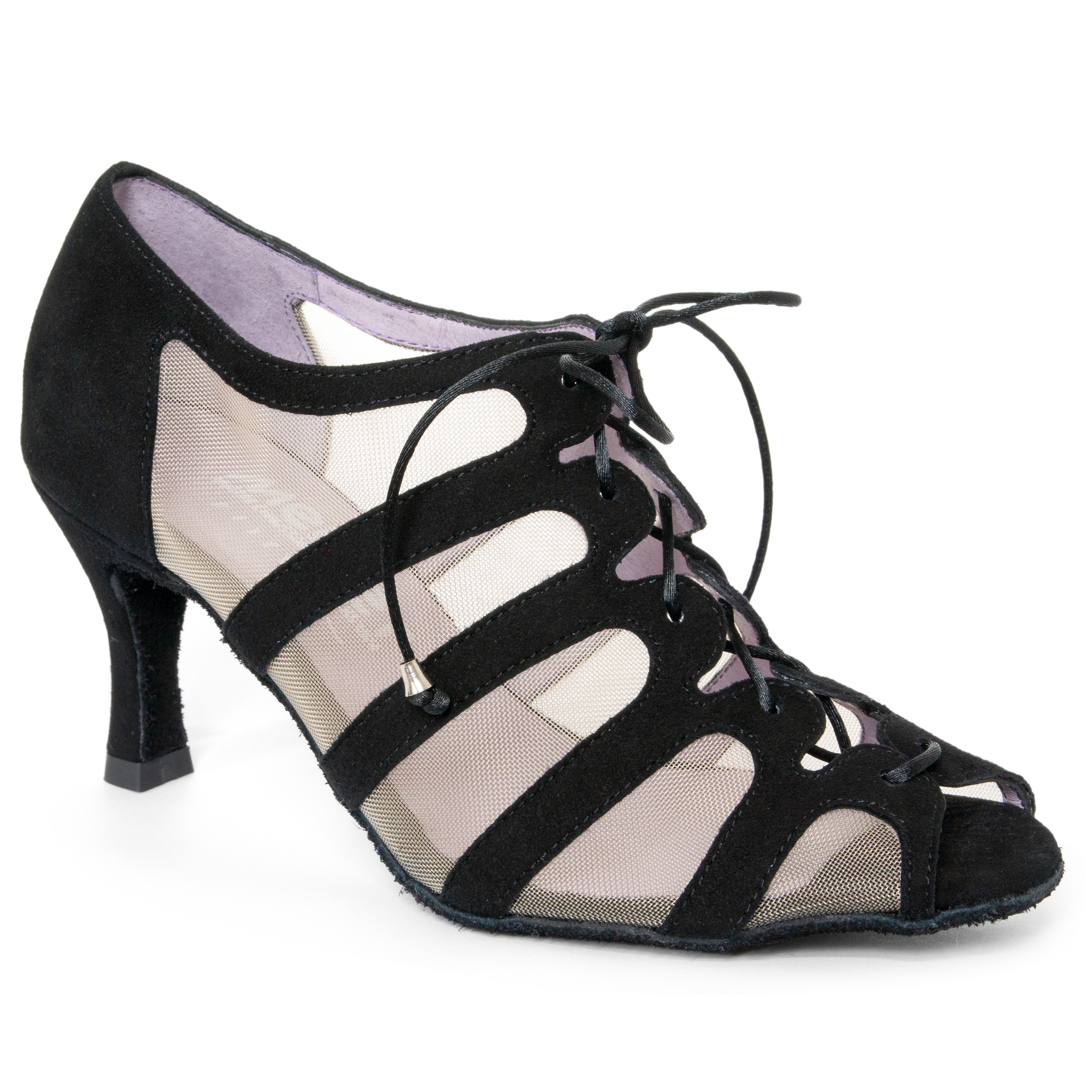 Merlet Sya 1404 Noir Tanzschuhe Schnürer Schwarz 01