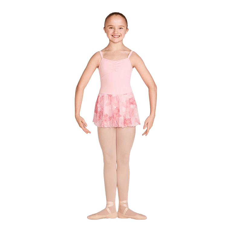 Mirella M1231c Ballettkleid Kinder Blumen Rock Rosa 01