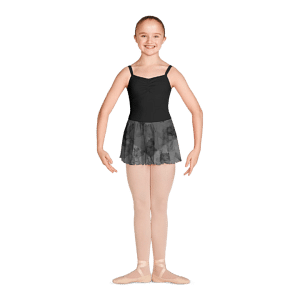 Mirella M1231c Ballettkleid Kinder Blumen Rock Schwarz 01