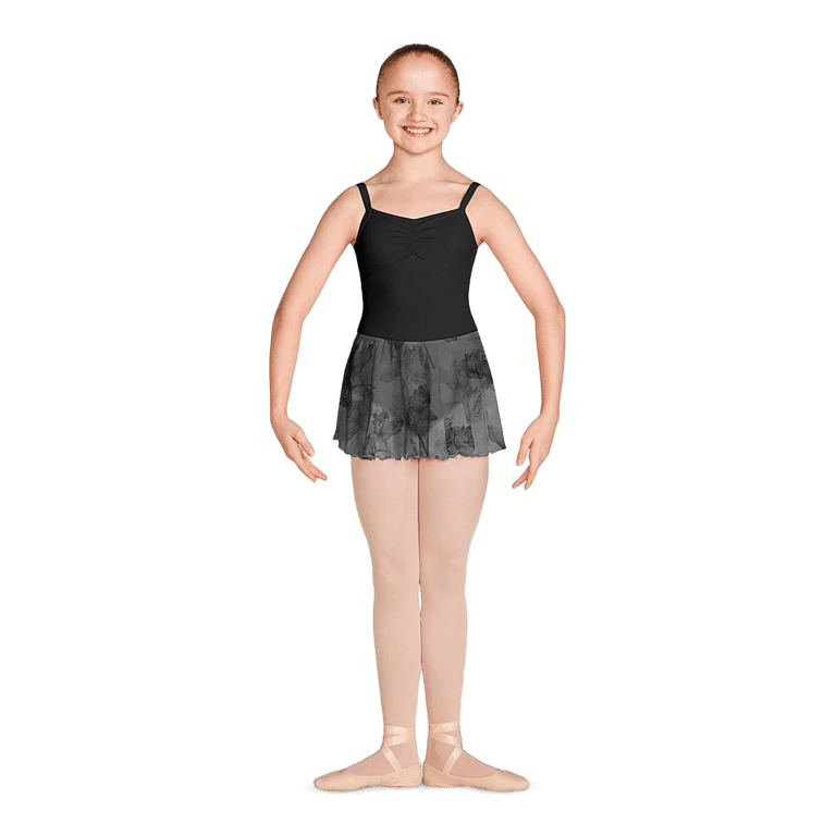 Mirella M1231c Ballettkleid Kinder Blumen Rock Schwarz 01