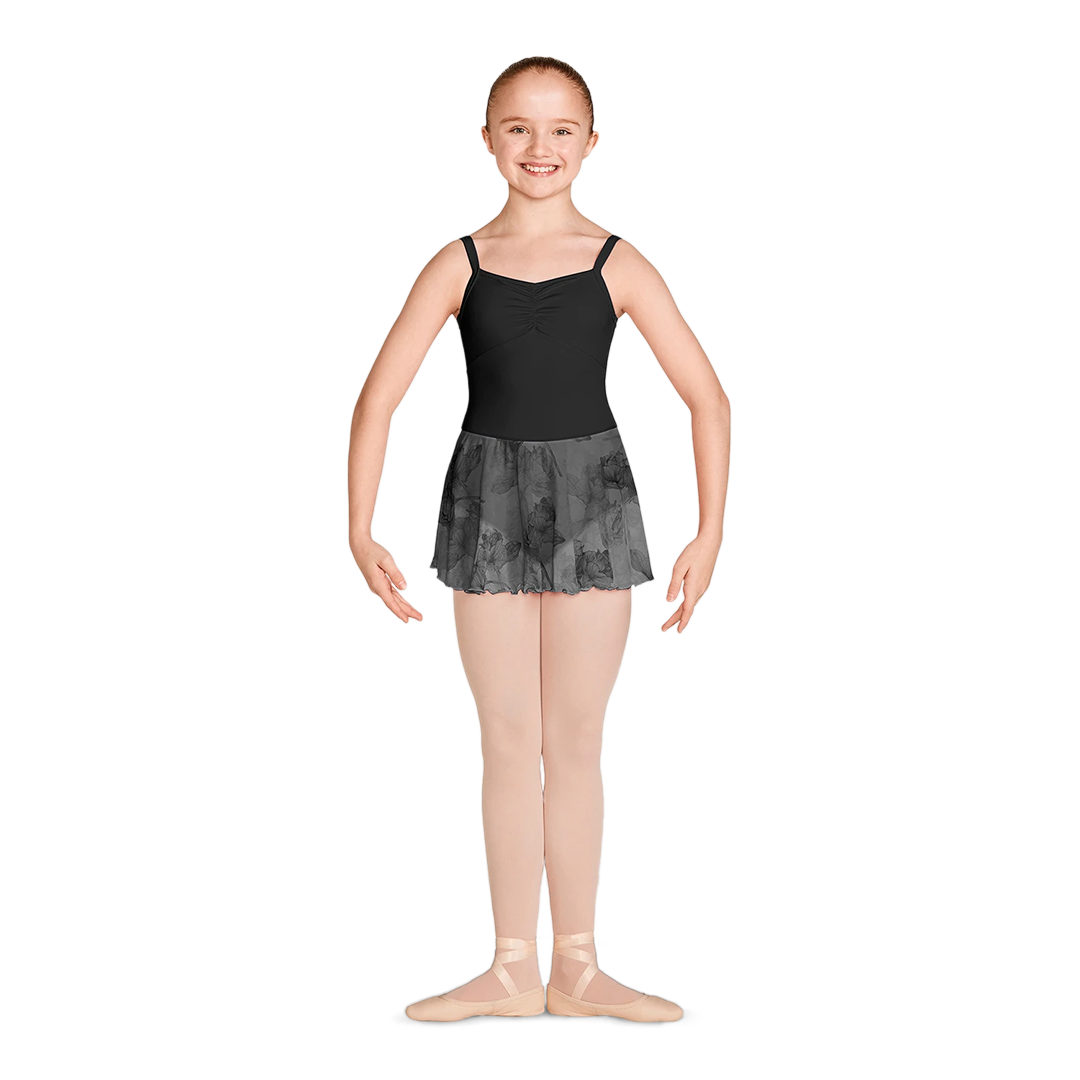 Mirella M1231c Ballettkleid Kinder Blumen Rock Schwarz 01