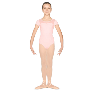 Mirella M1519c Pink Kurzarm Ballettbody Mädchen Rosa 01